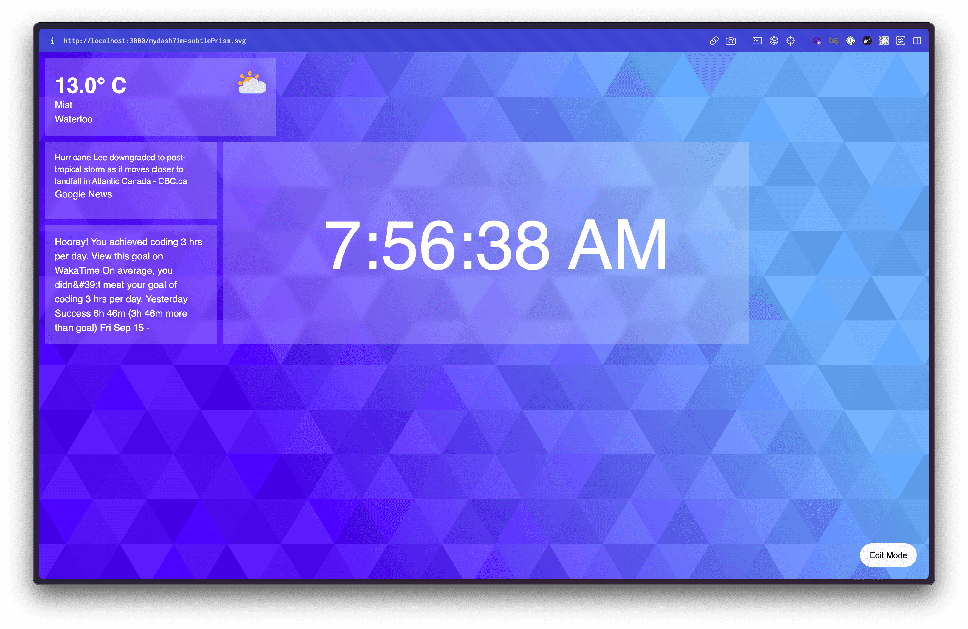 A screenshot of Dash.